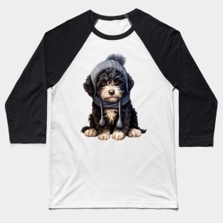 Winter Portuguese Water Dog Baseball T-Shirt